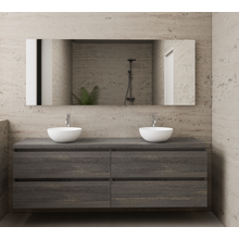 Badkamermeubel Gliss Project 160cm⎢4-lades⎢Frey Oak⎢Onderkast met topblad