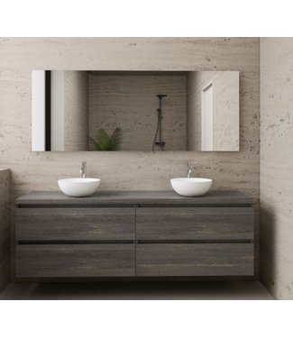 GLISS DESIGN Badkamermeubel Gliss Project 160cm⎢4-lades⎢Frey Oak⎢Onderkast met topblad