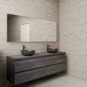 Badkamermeubel Gliss Project 160cm⎢4-lades⎢Frey Oak⎢Onderkast met topblad