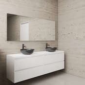 Badkamermeubel Gliss Project 160cm⎢4-lades⎢Hoogglans Wit⎢Onderkast met topblad Badkamermeubel Gliss Project 160cm⎢4-lades⎢Hoogglans Wit⎢Onderkast met topblad