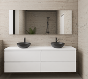 Badkamermeubel Gliss Project 160cm⎢4-lades⎢Hoogglans Wit⎢Onderkast met topblad Badkamermeubel Gliss Project 160cm⎢4-lades⎢Hoogglans Wit⎢Onderkast met topblad