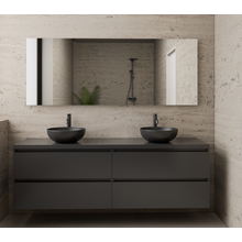 Badkamermeubel Gliss Project 160cm⎢4-lades⎢Hoogglans Antraciet⎢Onderkast met topblad