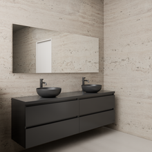 Badkamermeubel Gliss Project 200cm⎢4-lades⎢Hoogglans Antraciet⎢Onderkast met topblad