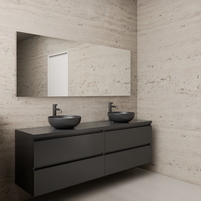 Badkamermeubel Gliss Project 200cm⎢4-lades⎢Hoogglans Antraciet⎢Onderkast met topblad