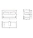 Badkamermeubel Gliss Project 200cm⎢4-lades⎢Hoogglans Antraciet⎢Onderkast met topblad