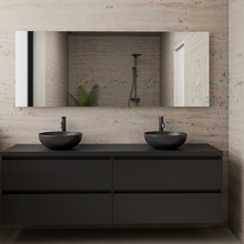 Badkamermeubel Gliss Project 200cm⎢4-lades⎢Mat Zwart⎢Onderkast met topblad