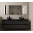 GLISS DESIGN Badkamermeubel Gliss Project 200cm⎢4-lades⎢Mat Zwart⎢Onderkast met topblad