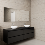 Badkamermeubel Gliss Project 200cm⎢4-lades⎢Mat Zwart⎢Onderkast met topblad Badkamermeubel Gliss Project 200cm⎢4-lades⎢Mat Zwart⎢Onderkast met topblad
