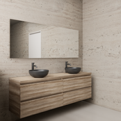 Badkamermeubel Gliss Project 200cm⎢4-lades⎢Canyon Oak⎢Onderkast met topblad