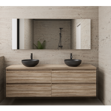 Badkamermeubel Gliss Project 200cm⎢4-lades⎢Canyon Oak⎢Onderkast met topblad