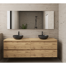 Badkamermeubel Gliss Project 200cm⎢4-lades⎢Dakota Oak⎢Onderkast met topblad