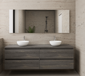 Badkamermeubel Gliss Project 200cm⎢4-lades⎢Frey Oak⎢Onderkast met topblad Badkamermeubel Gliss Project 200cm⎢4-lades⎢Frey Oak⎢Onderkast met topblad