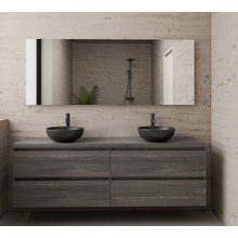 Badkamermeubel Gliss Project 200cm⎢4-lades⎢Frey Oak⎢Onderkast met topblad