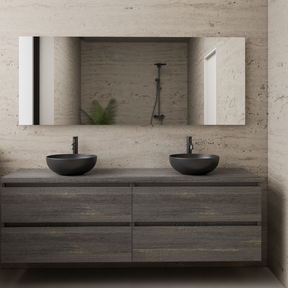 Badkamermeubel Gliss Project 200cm⎢4-lades⎢Frey Oak⎢Onderkast met topblad