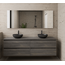 GLISS DESIGN Badkamermeubel Gliss Project 200cm⎢4-lades⎢Frey Oak⎢Onderkast met topblad