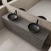 Badkamermeubel Gliss Project 200cm⎢4-lades⎢Frey Oak⎢Onderkast met topblad Badkamermeubel Gliss Project 200cm⎢4-lades⎢Frey Oak⎢Onderkast met topblad