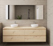 Badkamermeubel Gliss Project 200cm⎢4-lades⎢Artisan Oak⎢Onderkast met topblad