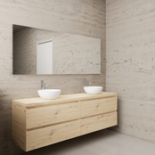 Badkamermeubel Gliss Project 200cm⎢4-lades⎢Artisan Oak⎢Onderkast met topblad