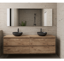 Badkamermeubel Gliss Project 200cm⎢4-lades⎢Wellington Oak⎢Onderkast met topblad