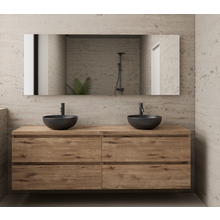 Badkamermeubel Gliss Project 200cm⎢4-lades⎢Wellington Oak⎢Onderkast met topblad