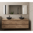 GLISS DESIGN Badkamermeubel Gliss Project 200cm⎢4-lades⎢Wellington Oak⎢Onderkast met topblad