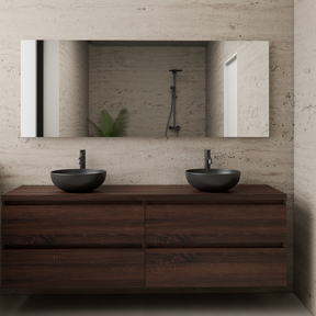 Badkamermeubel Gliss Project 200cm⎢4-lades⎢Sonoma Choco⎢Onderkast met topblad