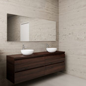 Badkamermeubel Gliss Project 200cm⎢4-lades⎢Sonoma Choco⎢Onderkast met topblad