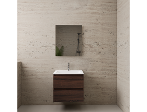 Badkamermeubel met wastafel⎢Wit⎢Gliss Project 60cm⎢Sonoma Choco