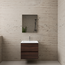 GLISS DESIGN Badkamermeubel met wastafel⎢Wit⎢Gliss Project 60cm⎢Sonoma Choco