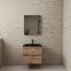 GLISS DESIGN Badkamermeubel met wastafel⎢Mat Zwart⎢Gliss Project 60cm⎢Wellington Oak