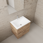 Badkamermeubel met wastafel⎢Wit⎢Gliss Project 60cm⎢Wellington Oak