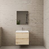 Badkamermeubel met wastafel⎢Wit⎢Gliss Project 60cm⎢Artisan Oak Badkamermeubel met wastafel⎢Wit⎢Gliss Project 60cm⎢Artisan Oak