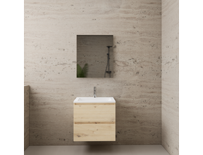 Badkamermeubel met wastafel⎢Mat Wit⎢Gliss Project 60cm⎢Artisan Oak
