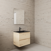 Badkamermeubel met wastafel⎢Mat Zwart⎢Gliss Project 60cm⎢Artisan Oak