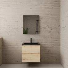 Badkamermeubel met wastafel⎢Mat Zwart⎢Gliss Project 60cm⎢Artisan Oak