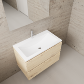 Badkamermeubel met wastafel⎢Artisan Oak - Mat Wit⎢Gliss Project 80cm