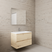 Badkamermeubel met wastafel⎢Artisan Oak - Mat Wit⎢Gliss Project 80cm