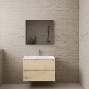 Badkamermeubel met wastafel⎢Artisan Oak - Wit⎢Gliss Project 80cm