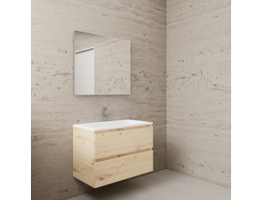 Badkamermeubel met wastafel⎢Artisan Oak - Wit⎢Gliss Project 80cm