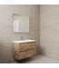 Badkamermeubel met wastafel⎢Wellington Oak - Mat Wit⎢Gliss Project 80cm