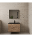 GLISS DESIGN Badkamermeubel met wastafel⎢Wellington Oak - Mat Zwart⎢Gliss Project 80cm