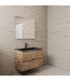Badkamermeubel met wastafel⎢Wellington Oak - Mat Zwart⎢Gliss Project 80cm