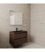 GLISS DESIGN Badkamermeubel met wastafel⎢Sonoma Choco - Mat Zwart⎢Gliss Project 80cm