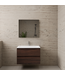 GLISS DESIGN Badkamermeubel met wastafel⎢Sonoma Choco - Wit⎢Gliss Project 80cm
