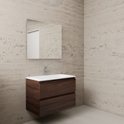 Badkamermeubel met wastafel⎢Sonoma Choco - Wit⎢Gliss Project 80cm