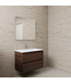 GLISS DESIGN Badkamermeubel met wastafel⎢Sonoma Choco - Wit⎢Gliss Project 80cm