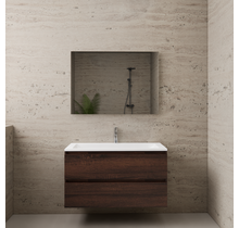 Badkamermeubel met wastafel⎢Sonoma Choco - Mat Wit⎢Gliss Project 100cm
