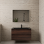 GLISS DESIGN Badkamermeubel met wastafel⎢Sonoma Choco - Mat zwart⎢Gliss Project 100cm