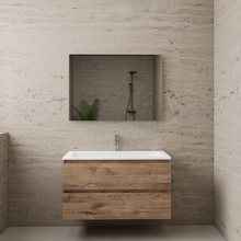 Badkamermeubel met wastafel⎢Wellington Oak - Mat Wit⎢Gliss Project 100cm