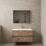 GLISS DESIGN Badkamermeubel met wastafel⎢Wellington Oak - Mat Wit⎢Gliss Project 100cm